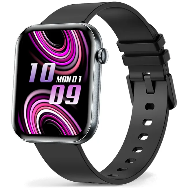 Chytré hodinky Veluxeo Mono s bluetooth voláním černé se silikonovým řemínkem