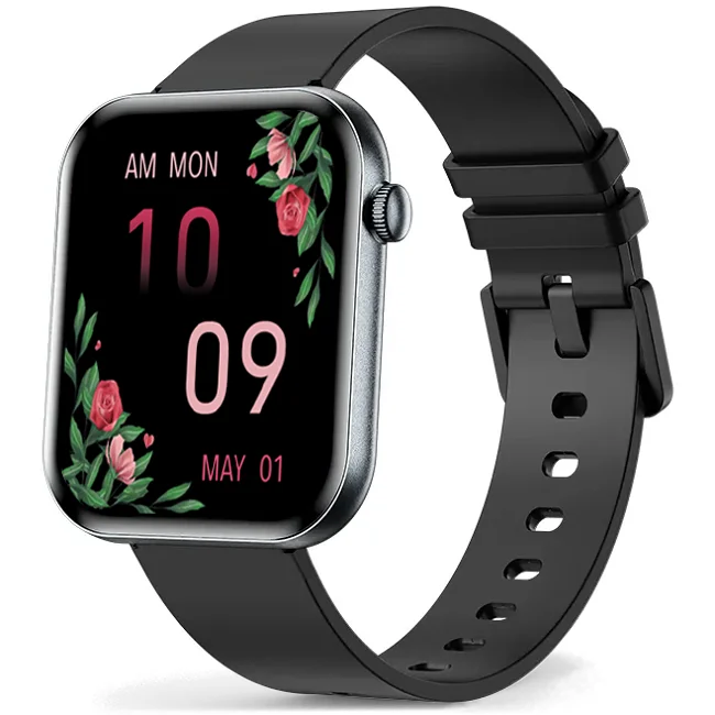 Chytré hodinky Veluxeo Mono s bluetooth voláním černé se silikonovým řemínkem