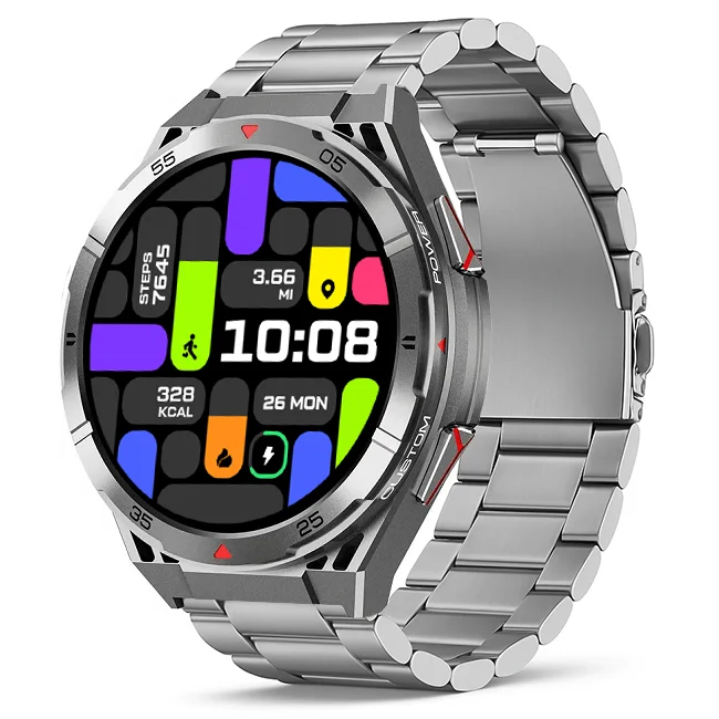 Chytré hodinky Veluxeo Fusion s GPS a bluetooth voláním šedé s ocelovým řemínkem
