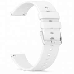 Bílý silikonový řemínek 22MM