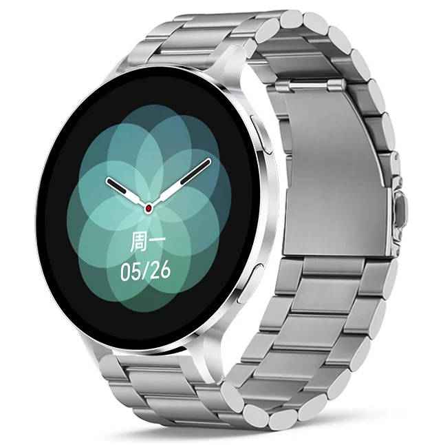 Chytré hodinky Veluxeo Ringo s bluetooth voláním stříbrné s ocelovým řemínkem