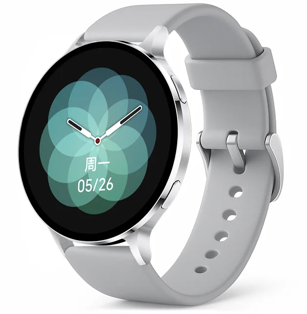 Chytré hodinky Veluxeo Ringo s bluetooth voláním stříbrné se silikonovým řemínkem