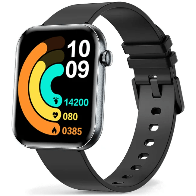 Chytré hodinky Veluxeo Mono s bluetooth voláním černé se silikonovým řemínkem