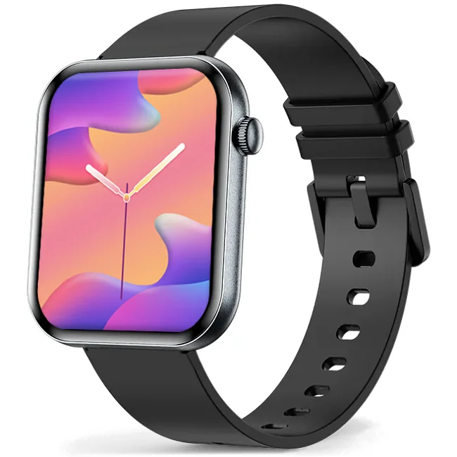 Chytré hodinky Veluxeo Mono s bluetooth voláním černé se silikonovým řemínkem