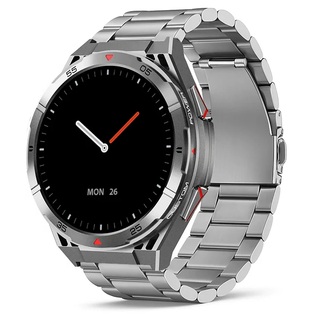 Chytré hodinky Veluxeo Fusion s GPS a bluetooth voláním šedé s ocelovým řemínkem