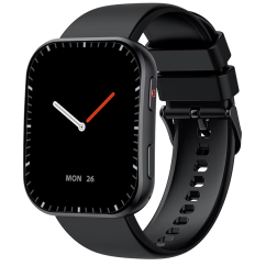 Chytré hodinky Veluxeo Edge s bluetooth voláním černé se silikonovým řemínkem