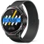 Chytré hodinky Veluxeo Fusion s GPS a bluetooth voláním černé s milánským tahem
