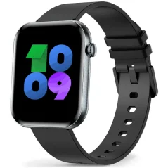 Chytré hodinky Veluxeo Mono s bluetooth voláním černé se silikonovým řemínkem