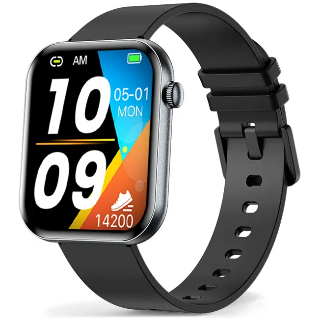 Chytré hodinky Veluxeo Mono s bluetooth voláním černé se silikonovým řemínkem