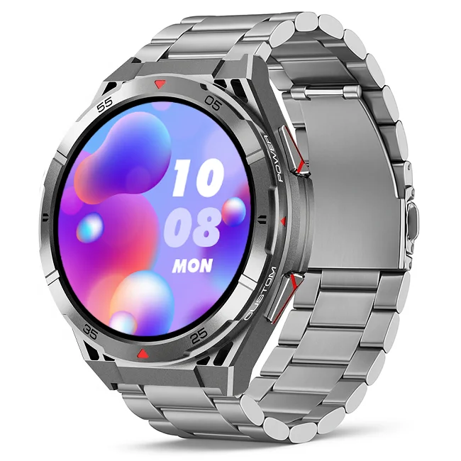 Chytré hodinky Veluxeo Fusion s GPS a bluetooth voláním šedé s ocelovým řemínkem