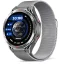 Chytré hodinky Veluxeo Fusion s GPS a bluetooth voláním šedé s milánským tahem