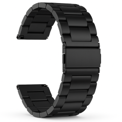 Černý ocelový řemínek 22mm