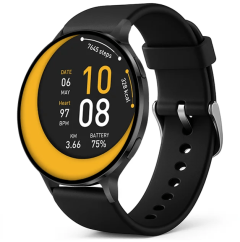 Chytré hodinky Veluxeo Ringo s bluetooth voláním černé se silikonovým řemínkem