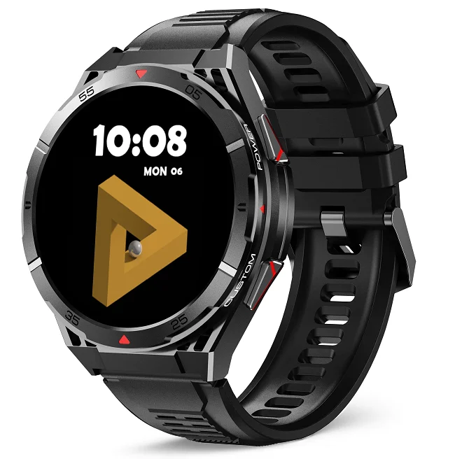 Chytré hodinky Veluxeo Fusion s GPS a bluetooth voláním černé se silikonovým řemínkem