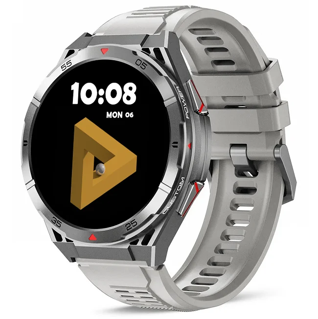 Chytré hodinky Veluxeo Fusion s GPS a bluetooth voláním šedé se silikonovým řemínkem