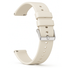 Krémový silikonový řemínek 22MM