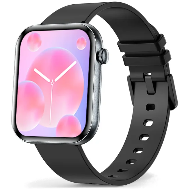 Chytré hodinky Veluxeo Mono s bluetooth voláním černé se silikonovým řemínkem