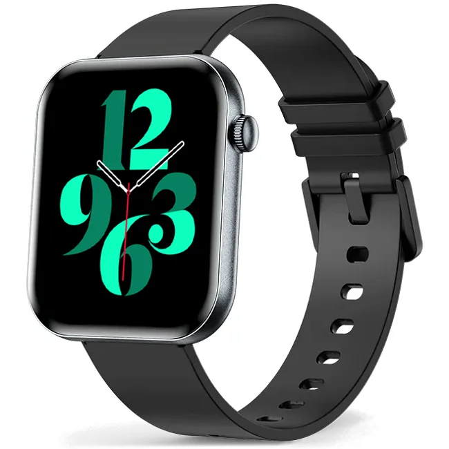 Chytré hodinky Veluxeo Mono s bluetooth voláním černé se silikonovým řemínkem