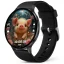 Chytré hodinky Veluxeo Ringo s bluetooth voláním černé se silikonovým řemínkem