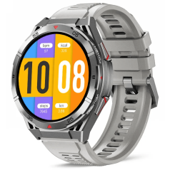 Chytré hodinky Veluxeo Fusion s GPS a bluetooth voláním šedé se silikonovým řemínkem