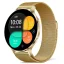 Chytré hodinky Veluxeo Ringo s bluetooth voláním zlaté s milánským tahem