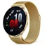 Chytré hodinky Veluxeo Ringo s bluetooth voláním zlaté s milánským tahem