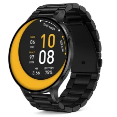 Chytré hodinky Veluxeo Ringo s bluetooth voláním černé s ocelovým řemínkem