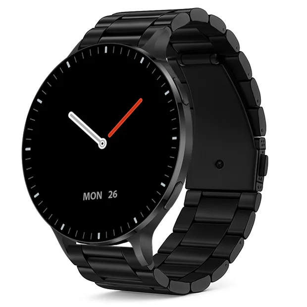 Chytré hodinky Veluxeo Ringo s bluetooth voláním černé s ocelovým řemínkem