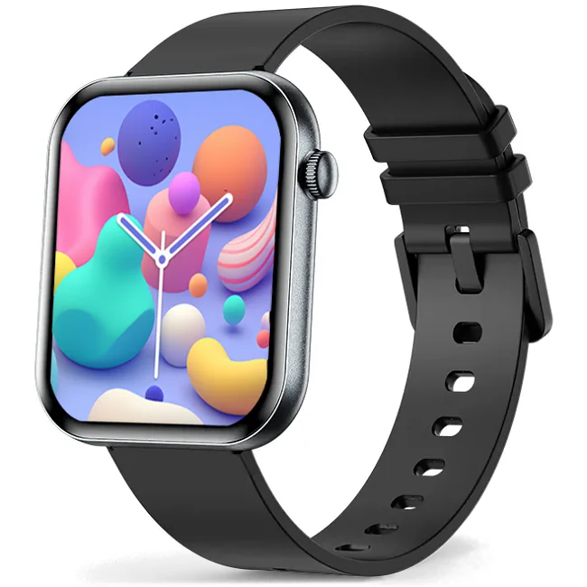 Chytré hodinky Veluxeo Mono s bluetooth voláním černé se silikonovým řemínkem