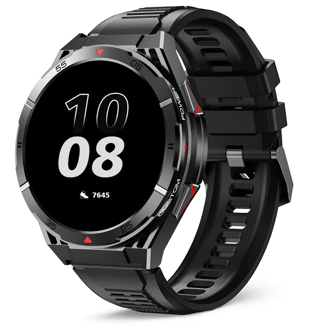 Chytré hodinky Veluxeo Fusion s GPS a bluetooth voláním černé se silikonovým řemínkem