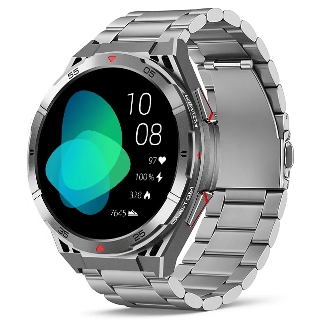 Chytré hodinky Veluxeo Fusion s GPS a bluetooth voláním šedé s ocelovým řemínkem