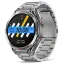 Chytré hodinky Veluxeo Fusion s GPS a bluetooth voláním šedé s ocelovým řemínkem