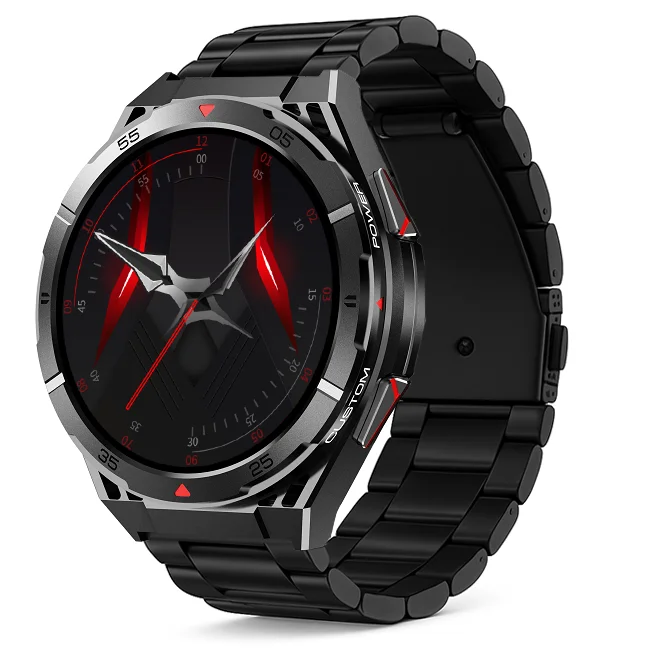 Chytré hodinky Veluxeo Fusion s GPS a bluetooth voláním černé s ocelovým řemínkem