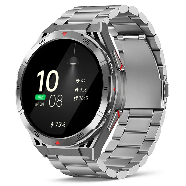 Chytré hodinky Veluxeo Fusion s GPS a bluetooth voláním šedé s ocelovým řemínkem