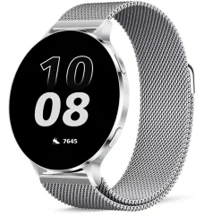 Chytré hodinky Veluxeo Ringo s bluetooth voláním stříbrné s milánským tahem