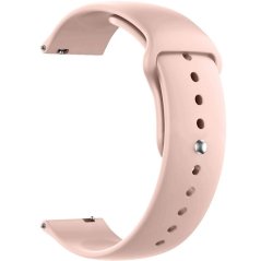 Růžový silikonový řemínek 22mm