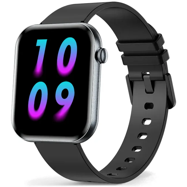 Chytré hodinky Veluxeo Mono s bluetooth voláním černé se silikonovým řemínkem