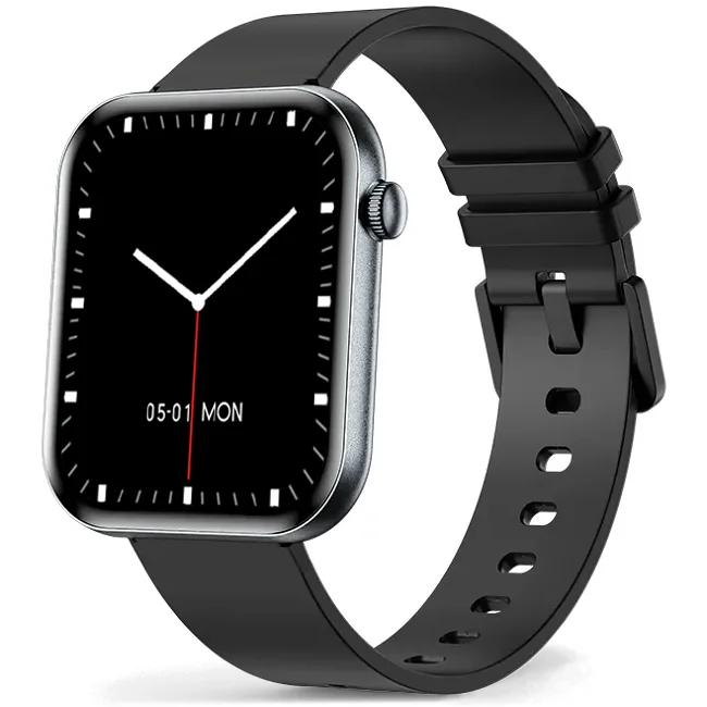 Chytré hodinky Veluxeo Mono s bluetooth voláním černé se silikonovým řemínkem