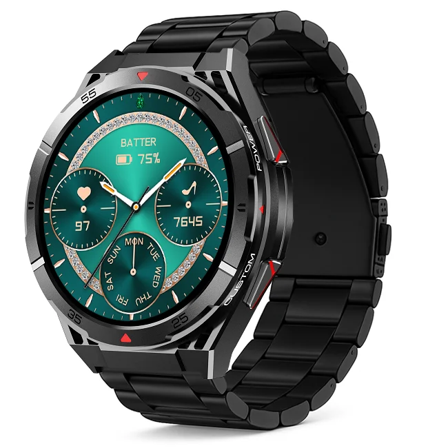 Chytré hodinky Veluxeo Fusion s GPS a bluetooth voláním černé s ocelovým řemínkem