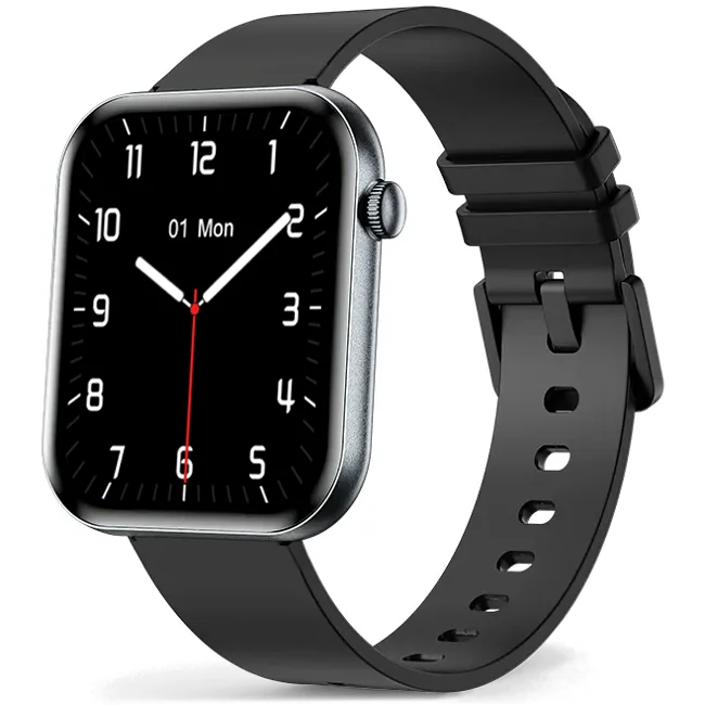 Chytré hodinky Veluxeo Mono s bluetooth voláním černé se silikonovým řemínkem