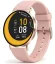 Chytré hodinky Veluxeo Round s bluetooth voláním zlaté se silikonovým řemínkem