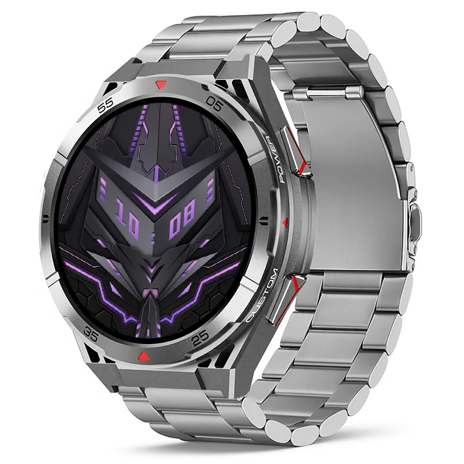 Chytré hodinky Veluxeo Fusion s GPS a bluetooth voláním šedé s ocelovým řemínkem