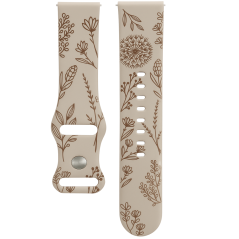 Silikonový řemínek béžovo-hnědý 20MM