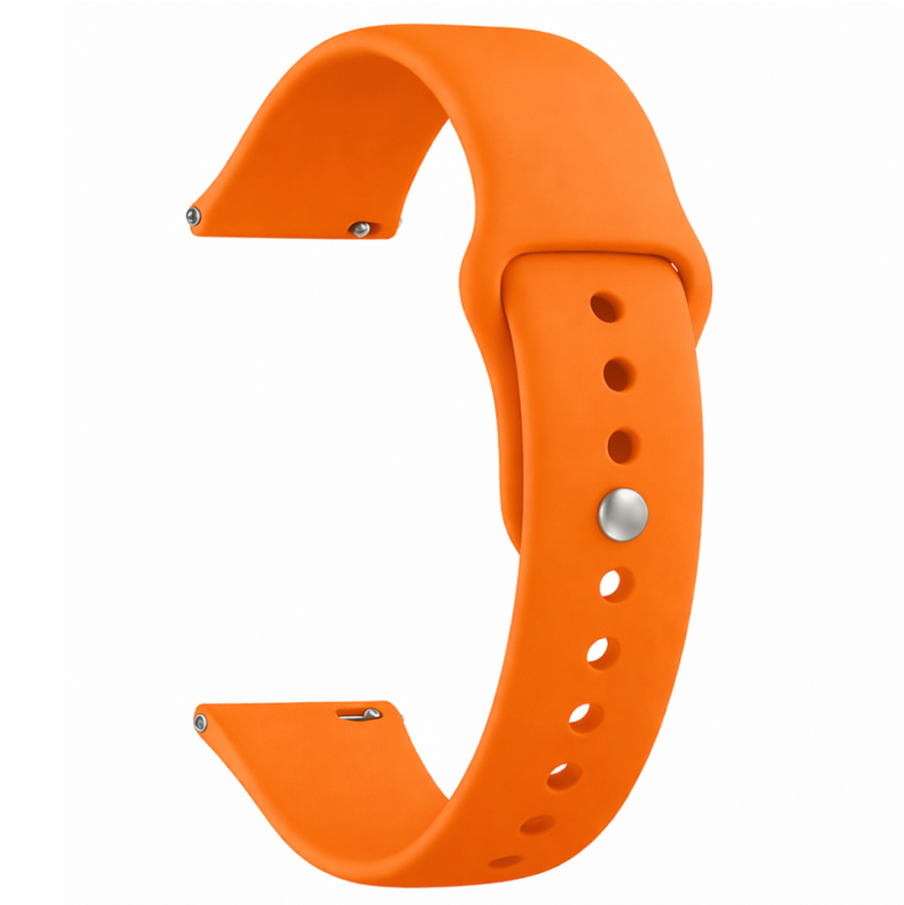 Oranžový silikonový řemínek 20mm