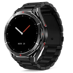 Chytré hodinky Veluxeo Fusion s GPS a bluetooth voláním černé s ocelovým řemínkem