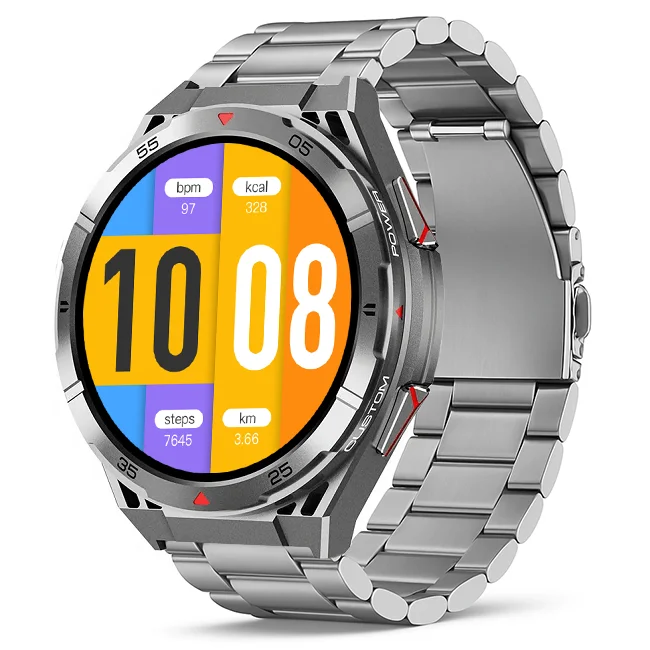 Chytré hodinky Veluxeo Fusion s GPS a bluetooth voláním šedé s ocelovým řemínkem