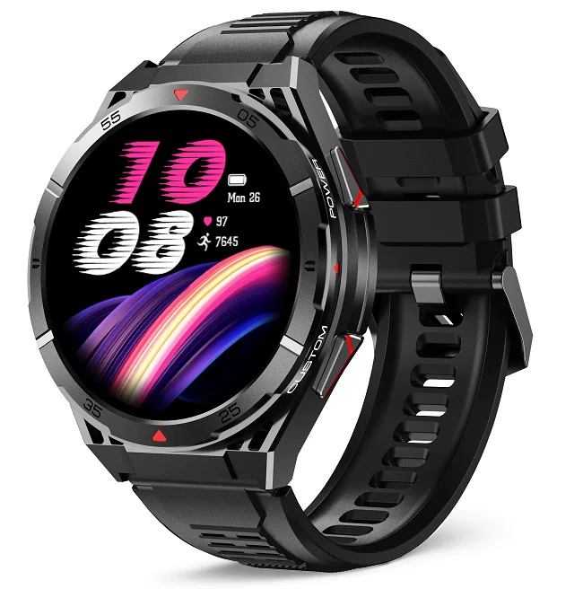 Chytré hodinky Veluxeo Fusion s GPS a bluetooth voláním černé se silikonovým řemínkem