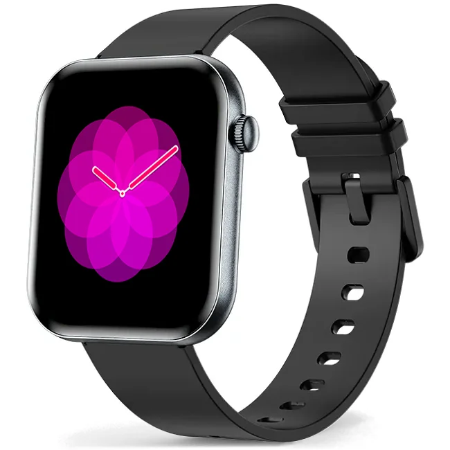 Chytré hodinky Veluxeo Mono s bluetooth voláním černé se silikonovým řemínkem