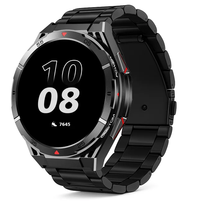 Chytré hodinky Veluxeo Fusion s GPS a bluetooth voláním černé s ocelovým řemínkem