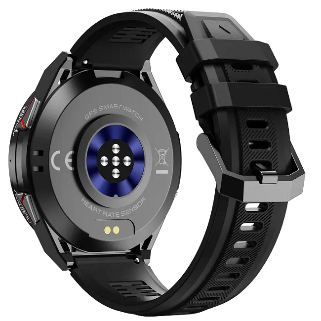 Chytré hodinky Veluxeo Fusion s GPS a bluetooth voláním černé se silikonovým řemínkem